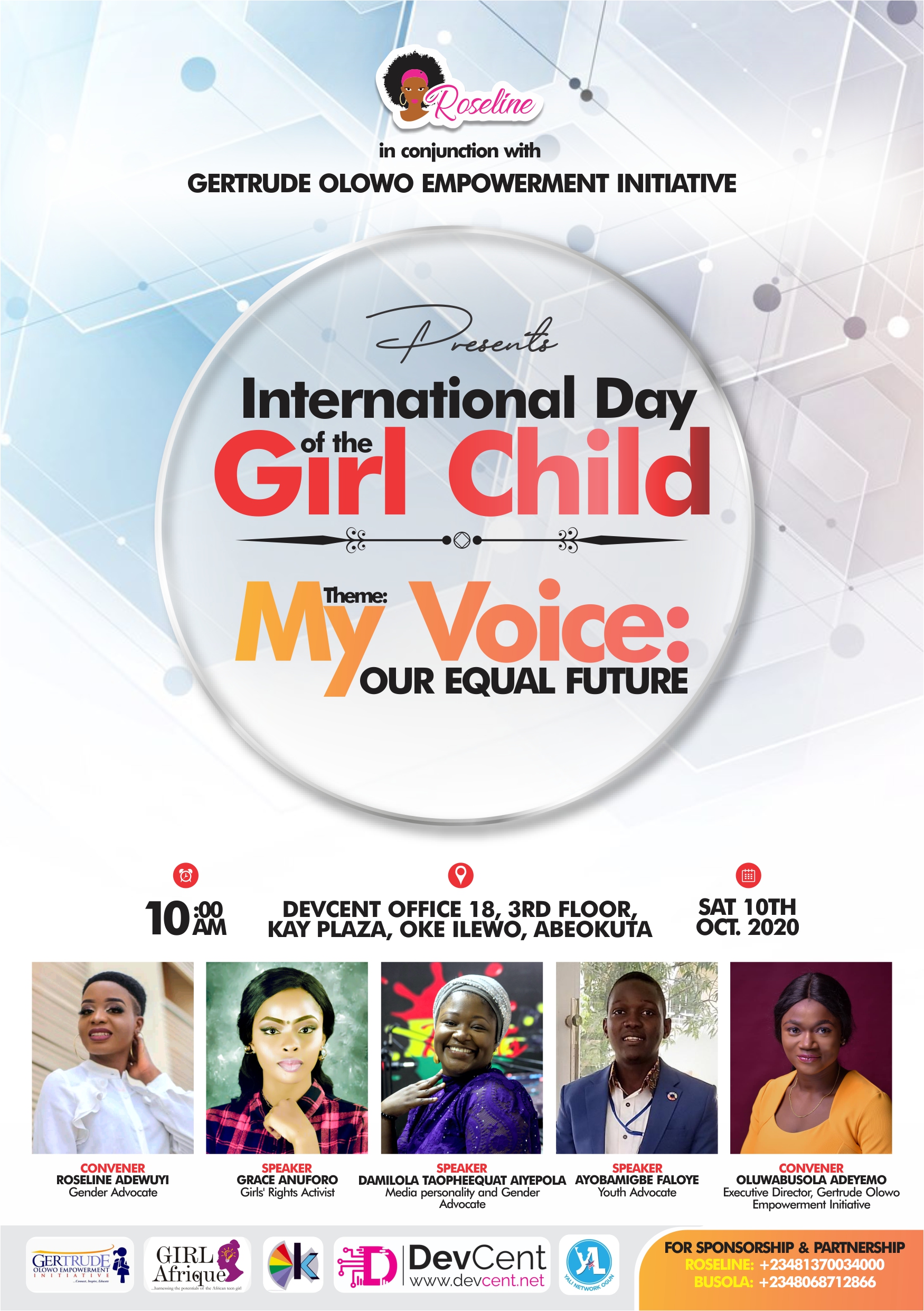 International Day of the Girl Child 2020 90 Percent Loading!