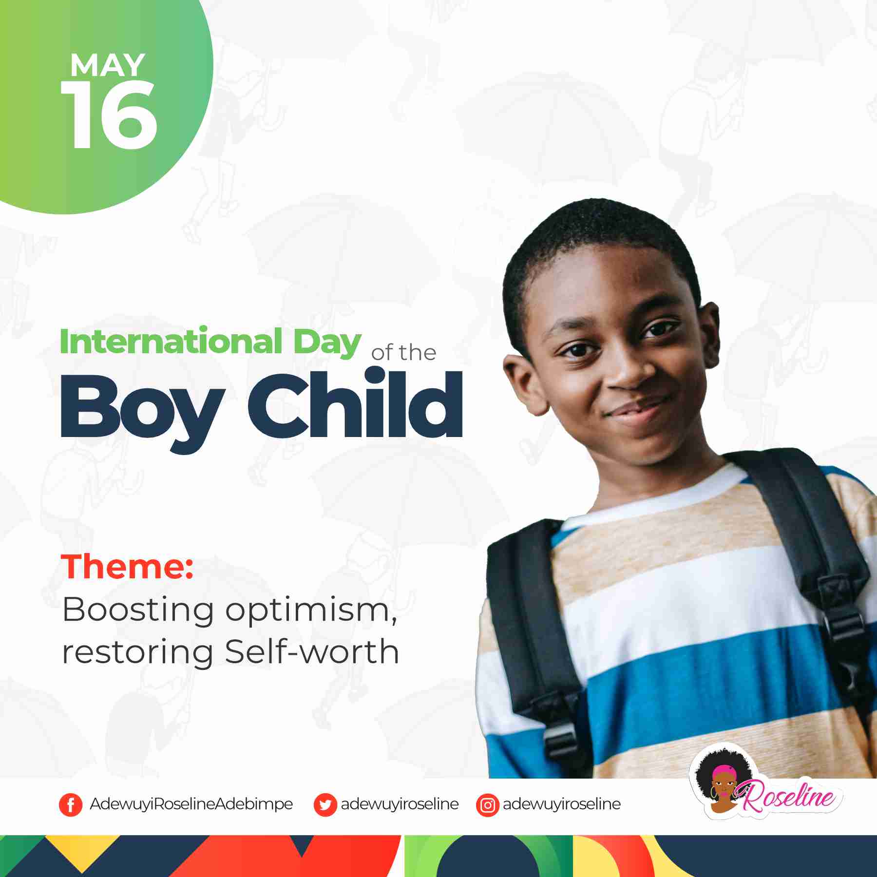 International Day of the Boy Child 2022 Roseline Adewuyi
